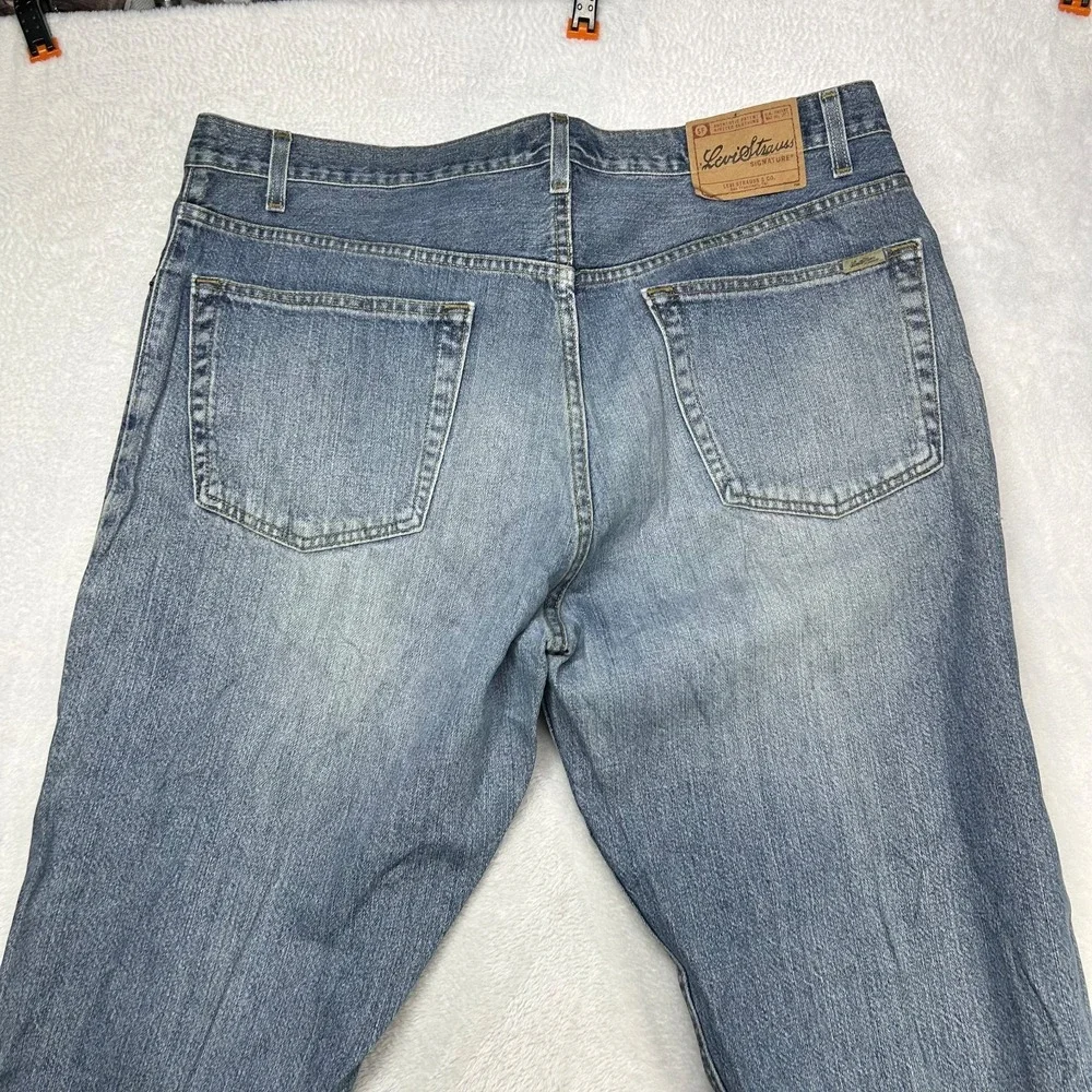Levi Strauss Signature Straight Fit Jeans Men's Blue Denim Classic‎ - 41X31